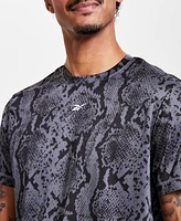Reebok Men's Snake Aop Train Crewneck T-Shirt
