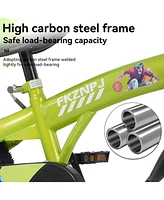 16 inch sporty kids bike with training wheels and stand Adjustable saddle Suitable for aged 4-8 years Height 41-46 inches
