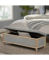 Gray Storage Ottoman