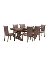 Wooden Dining Chairs Set of 2, Modern Fabric Upholstered Kitchen Side Chairs,Mid Century Modern Kitchen Chairs with Open Back Farmhouse Wooden Side Ch