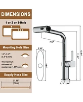 Mondawe 360° Swivel Single Handle Pull Out Sprayer Kitchen Faucet