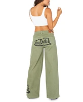 Von Dutch Women's Logo Wide-Leg Jeans, Exclusively at Macy's