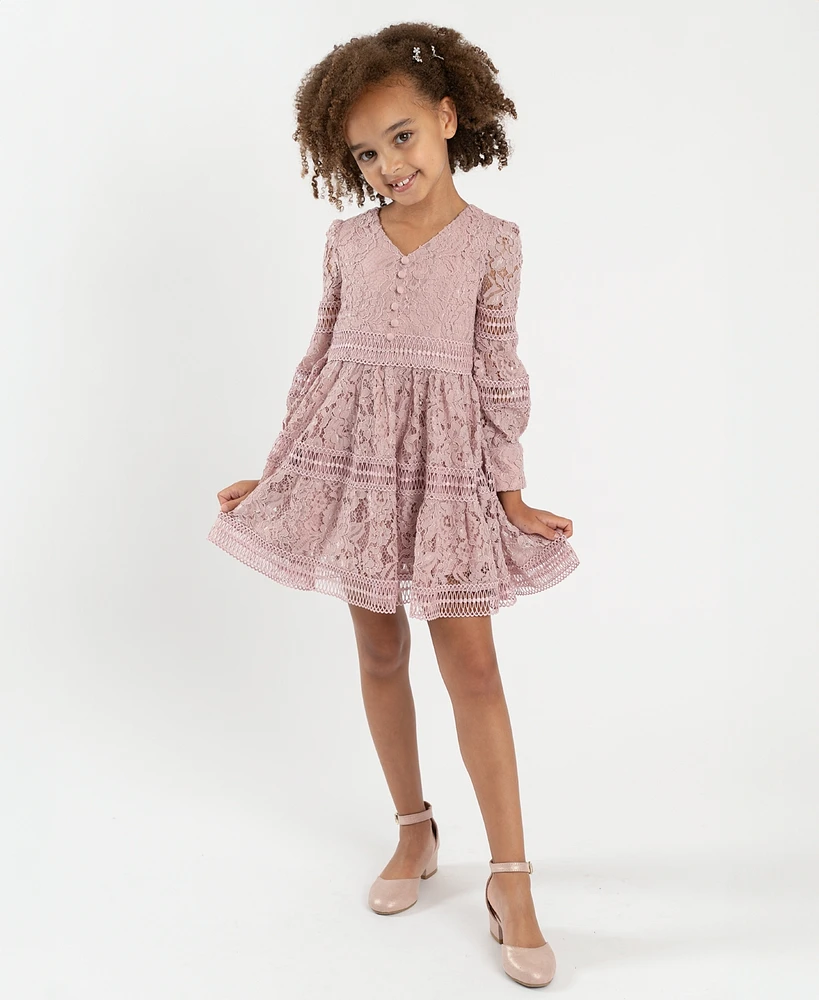 Rare Editions Little Girls Lace Dress