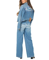 Von Dutch Women's Zip-Front Denim Jacket