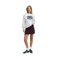 Cotton On Women's Classic Fleece Graphic Crew Sweatshirt