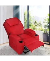 Slickblue Red Power Lift Recliner Chair – Electric Massage Chair with Heat for Seniors Relaxation