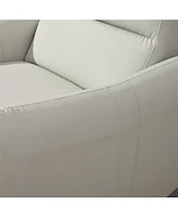 Light Gray Power Recliner Wall Hugger,Small Power Recliner for Living Room,Electric Recliner for small space,Reclining Sofa for Bedroom (Light Gray)