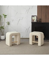 24''Boucle stool Set of 2,Dining Chairs for Home Kitchen Island,cream
