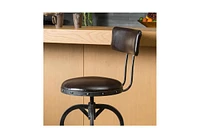 Streamdale Furniture Upholstered Adjustable Height Swivel Barstool