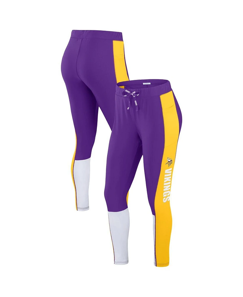 Wear by Erin Andrews Women's Minnesota Vikings Color-block Leggings