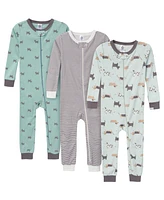 Gerber Toddler Boys' Snug Fit Footless Pajamas, 3-Pack, Safari