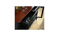 Kings Brand Furniture Guilford Buffet Server Wine Cabinet Console Table (Black