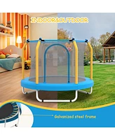 Streamdale Furniture 55-inch Trampoline for Kids Indoor & Outdoor Small Toddler Trampoline with Basketball Hoop