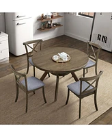 Streamdale Furniture 47.24''Round Rubber Wood Dining Table for 4