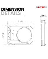 5 Core 10 inch Slim Under Seat Car Audio Subwoofer 800W Active Powered Under-Seat Built in Amplifier Truck Sub Woofer in Enclosure Box + Wiring Kit &