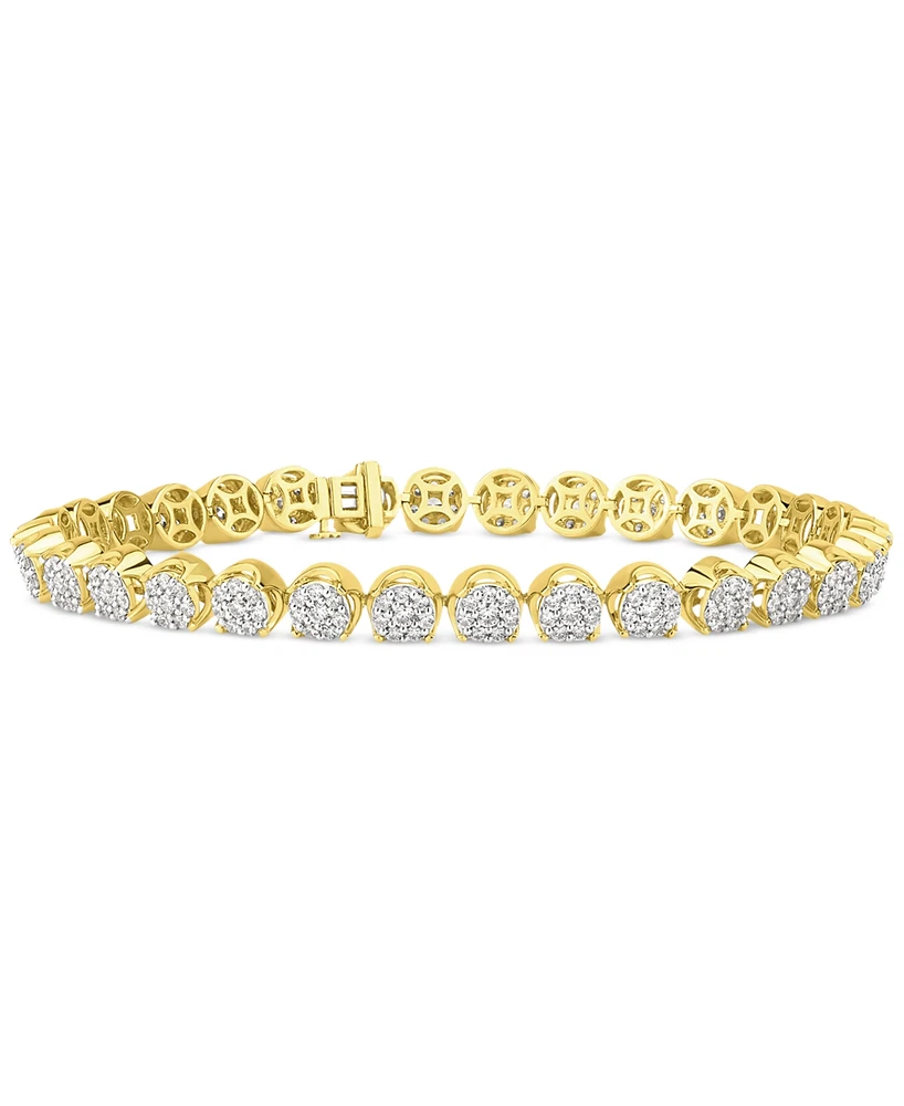 Men's Diamond Flex Bracelet (5-1/2 ct. t.w.) in 10k Yellow Gold