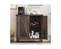 gaomon Buffet Cabinet Farmhouse Storage with Doors and Shelves, Buffets Sideboards Entryway Accent Console fo