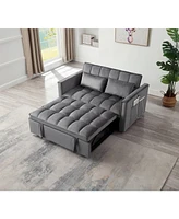 Streamdale Furniture Sleeper Sofa Bed w/Usb Port, 3-in-1 adjustable sleeper with pull