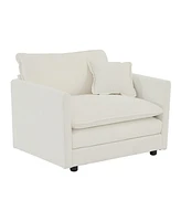 Streamdale Furniture 3 Piece Sofa Set with Arm Pillows and Toss Pillows, Sofa Set Include 2- Piece of Arm Chair and One 2