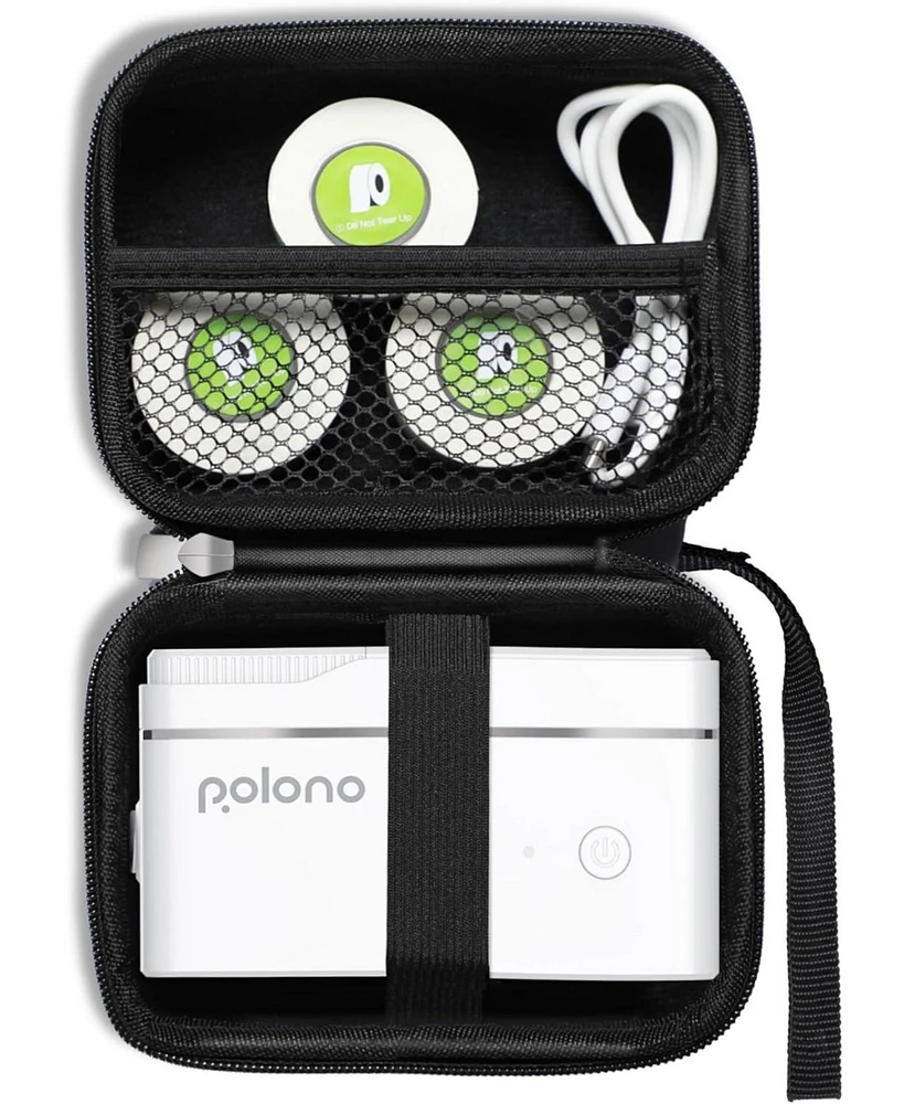 Polono Genuine Label Printer Case Compatible with P31S and L1-a Label Maker, Hard Carry Label Printer Case for Labeler Makers (Case Only)