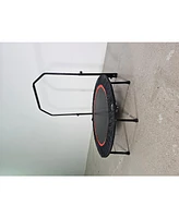 48" Foldable Mini Trampoline Max Load 300lbs, Fitness Rebounder with Adjustable Foam Handle, Exercise Trampoline for Adults Indoor/Garden Workout