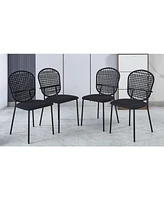 1+4,5pieces dining set, Table metal leg Mid-century Dining Table for 4-6 people With Mdf Table Top, Pedestal Dining Table, End Table Leisure Coffee Ta