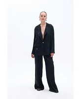 Nocturne Women's Double-Breasted Jacket with Accessory Belt Detail