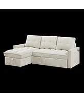 Streamdale Furniture 78.75" Reclining Sofa, Pull-Out Sofa Bed with Usb and tape-c charging ports