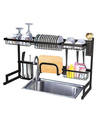 Slickblue Over-the-Sink Dish Drying Rack for Efficient Kitchen Space Utilization