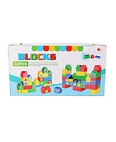 Slickblue 32-Piece Big Building Blocks Set Educational Toys for Kids to Enhance Creativity and Learning