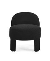 Hoop gauze lounge chair with soft cushion and backrest, need to be assembled, suitable for living room/bedroom/dining room