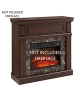 Streamdale Furniture Only Mantel (Not Included Fireplace)--Cherry,41.34"W14"D40"H