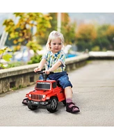 Aosom Toddler Sit and Scoot Ride on Toy with Engine Sounds,