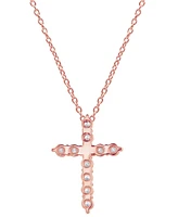 Diamond Cross Pendant Necklace (1 ct. t.w.) 14k White, Yellow or Rose Gold