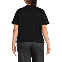 Lands' End Plus Oversized Supima Short Sleeve Crew Neck T-Shirt