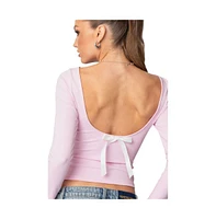 Edikted Women's Nila Backless Boat Neck Top