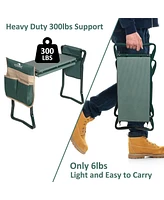 Slickblue 2-in-1 Foldable Heavy-Duty Garden Kneeler and Seat Stool for Gardening Comfort