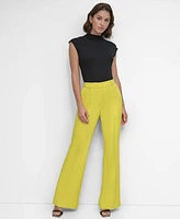 Dkny Women's Pintuck Flare-Leg Pants