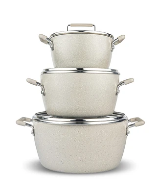 Granitestone Desert Collection 6-Piece Nonstick Nesting Stock Pots Set