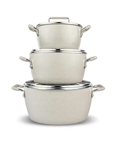 Granitestone Desert Collection 6-Piece Nonstick Nesting Stock Pots Set