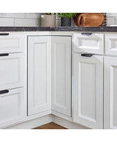 Rev-a-Shelf 28'' Lazy Susan Pie-Cut Polymer Two-Shelf, White, Ld-2942-28-11-1