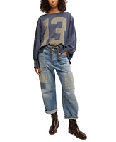 Free People Women's Graphic Camden High-Low Sweatshirt