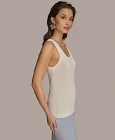 Donna Karan New York Women's Scoop Neck Rib Knit Tank Top