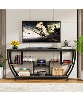 Tribesigns Rustic Console Table with Storage and Shelves,70.9 Inch Long Industrial Entryway Tv Stand