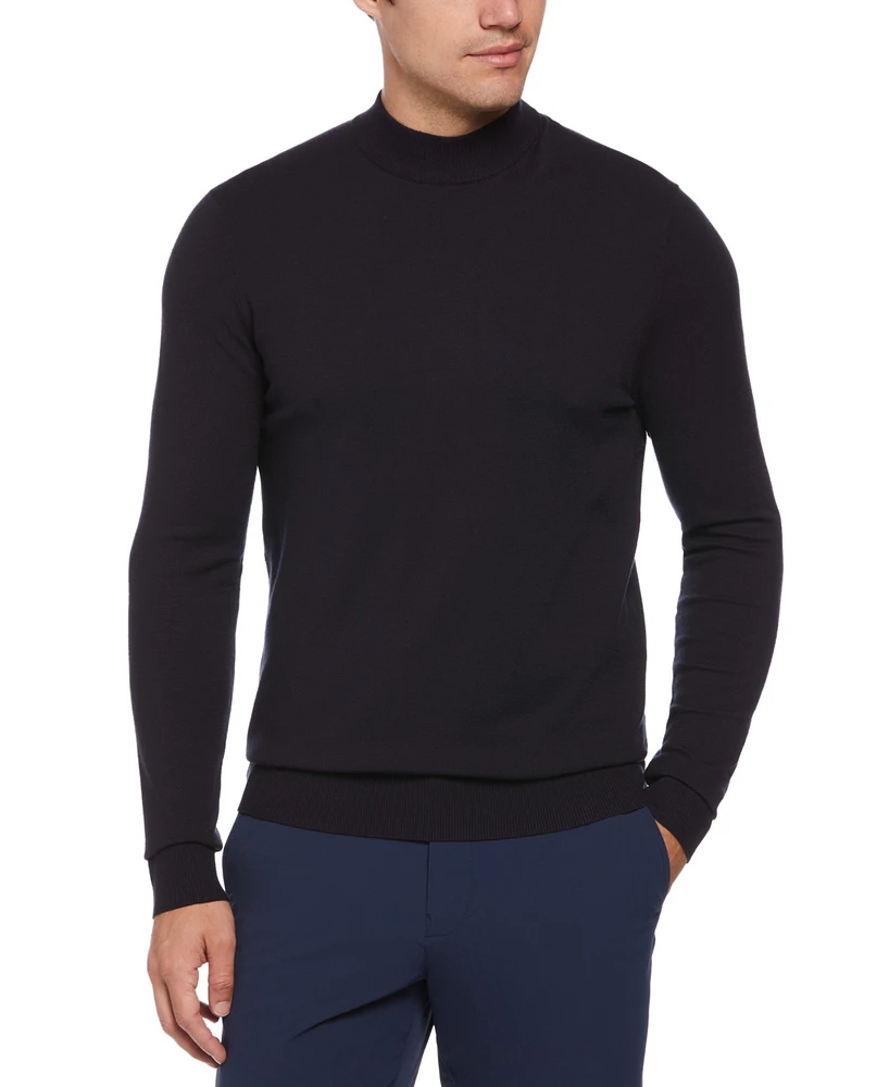 Perry Ellis Men's Long Sleeve Mock Neck Pullover Sweater