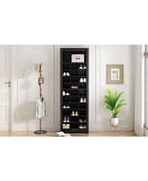 Slickblue 30-Shoe Cubby Console Stylish Shoe Storage with Modern Design for Entryway and Closet Organization
