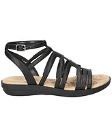 Easy Street Women's Daylily Gladiator Buckle Flat Sandals
