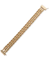 Lauren Ralph Lauren Gold-Tone Rope Chain Multi-Row Flex Bracelet