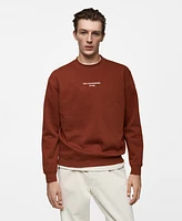 Mango Men's Relaxed-Fit Printed Sweatshirt