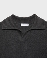 Mango Men's Knit Polo-Collar Sweater